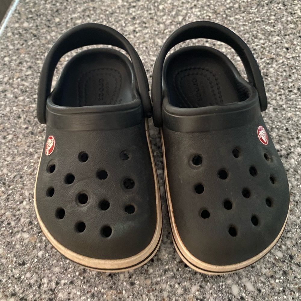 Toddler Crocband Crocs, Size 6, Black